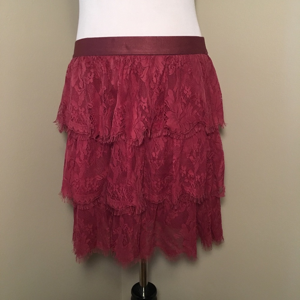 FOSSIL Lace Tiered Skirt